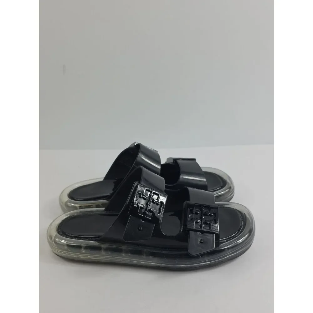 Tory Burch Buckle Bubble Jelly Black Slide Women's Sandal Size 5